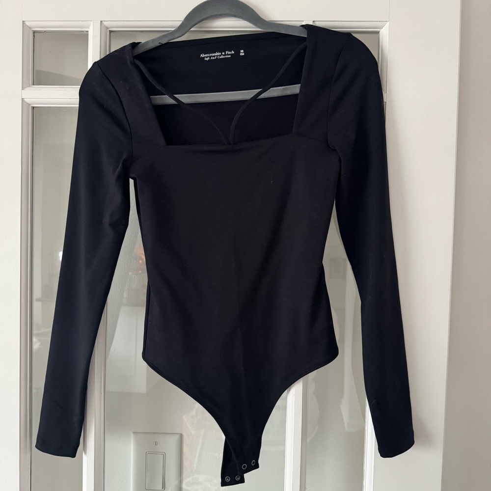 Abercrombie & Fitch Black thong bodysuit